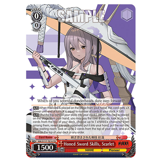 Character NIK/S117-TE14 card from the Weiss Schwarz set GODDESS OF VICTORY: NIKKE