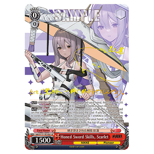 Character NIK/S117-TE14SP card from the Weiss Schwarz set GODDESS OF VICTORY: NIKKE
