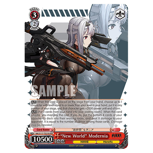 Character NIK/S117-TE21R card from the Weiss Schwarz set GODDESS OF VICTORY: NIKKE