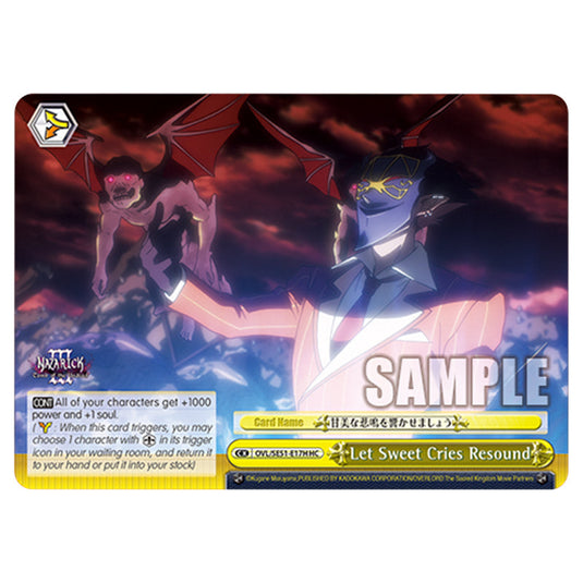 Let Sweet Cries Resound OVL/SE51-E17H card from the Weiss Schwarz set Nazarick: Tomb of the Undead Vol.3