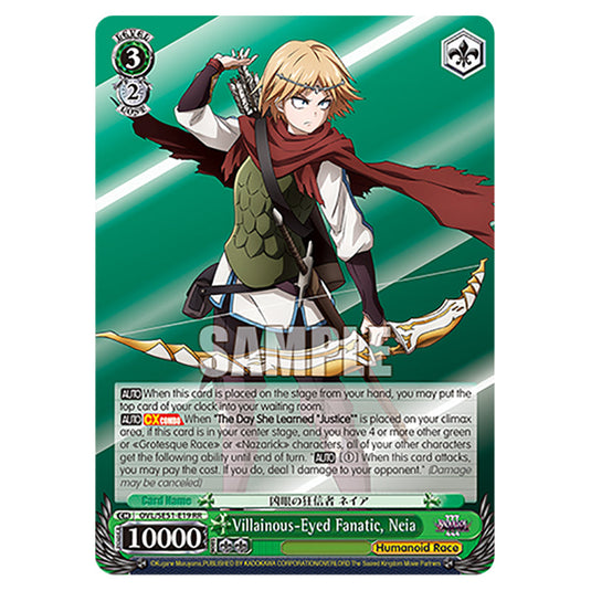 Villainous-Eyed Fanatic, Neia OVL/SE51-E19 card from the Weiss Schwarz set Nazarick: Tomb of the Undead Vol.3