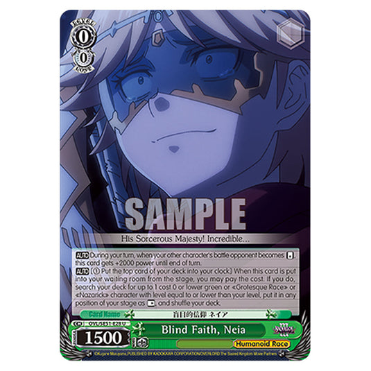 Blind Faith, Neia OVL/SE51-E28 card from the Weiss Schwarz set Nazarick: Tomb of the Undead Vol.3