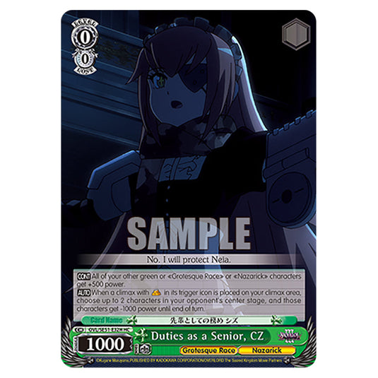 Duties as a Senior, CZ OVL/SE51-E32H card from the Weiss Schwarz set Nazarick: Tomb of the Undead Vol.3