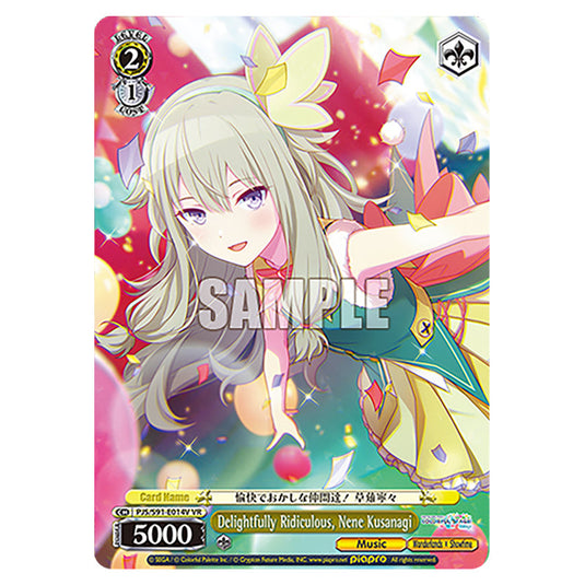 Delightfully Ridiculous, Nene Kusanagi PJS/S91-E014V card from the Weiss Schwarz set Hatsune Miku: Colourful Stage!