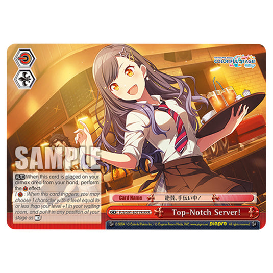Top-Notch Server! PJS/S91-E077R card from the Weiss Schwarz set Hatsune Miku: Colourful Stage!