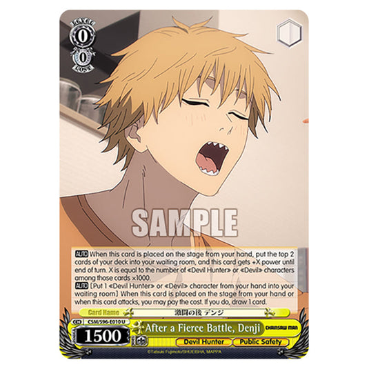 Weiss Schwarz - Chainsaw Man - After a Fierce Battle, Denji (U) WSSC-CSM/S96-E010