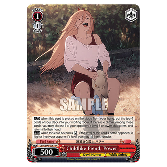 Weiss Schwarz - Chainsaw Man - Childlike Fiend, Power (U) WSSC-CSM/S96-E063