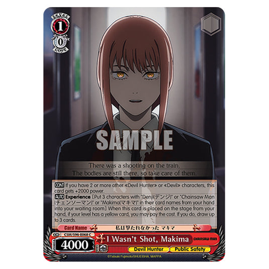 Weiss Schwarz - Chainsaw Man - I Wasn't Shot, Makima (C) WSSC-CSM/S96-E068