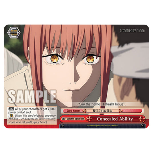 Weiss Schwarz - Chainsaw Man - Concealed Ability (RRR) WSSC-CSM/S96-E077R