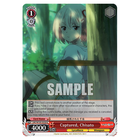 Weiss Schwarz - Lycoris Recoil - Captured, Chisato (R) WSSC-LRC/W105-E039