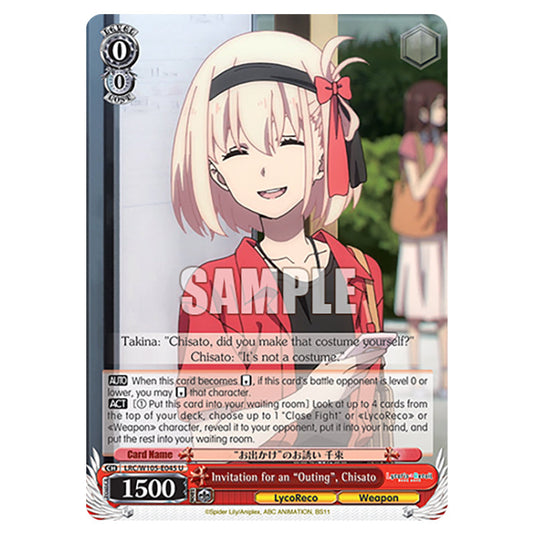 Weiss Schwarz - Lycoris Recoil - Invitation for an "Outing", Chisato (U) WSSC-LRC/W105-E045