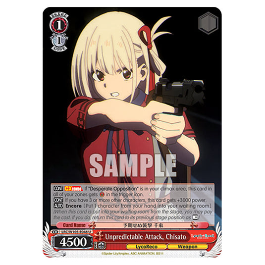 Weiss Schwarz - Lycoris Recoil - Unpredictable Attack, Chisato (U) WSSC-LRC/W105-E048