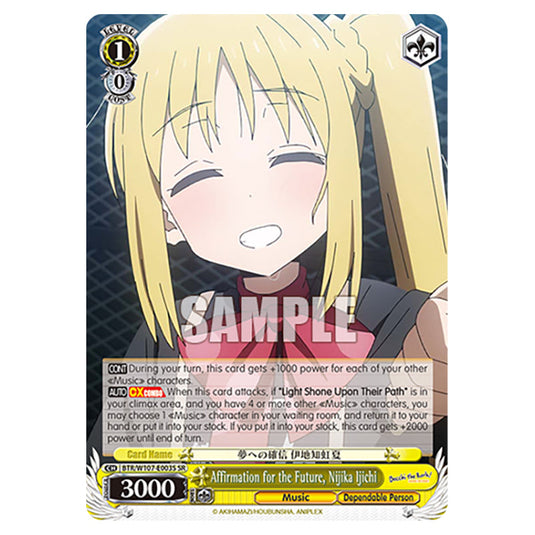 Affirmation for the Future, Nijika Ijichi card from the Weiss Schwarz set Bocchi The Rock!