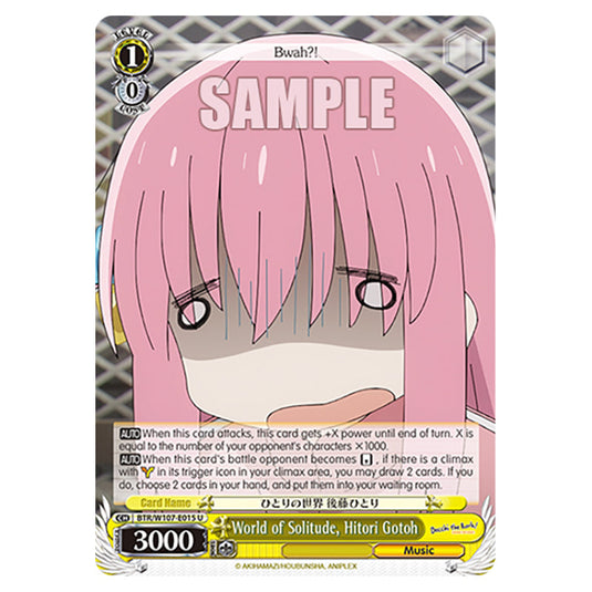 World of Solitude, Hitori Gotoh card from the Weiss Schwarz set Bocchi The Rock!