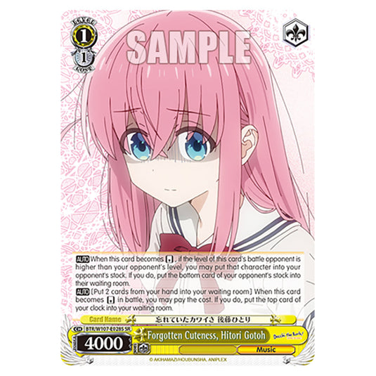 Forgotten Cuteness, Hitori Gotoh card from the Weiss Schwarz set Bocchi The Rock!