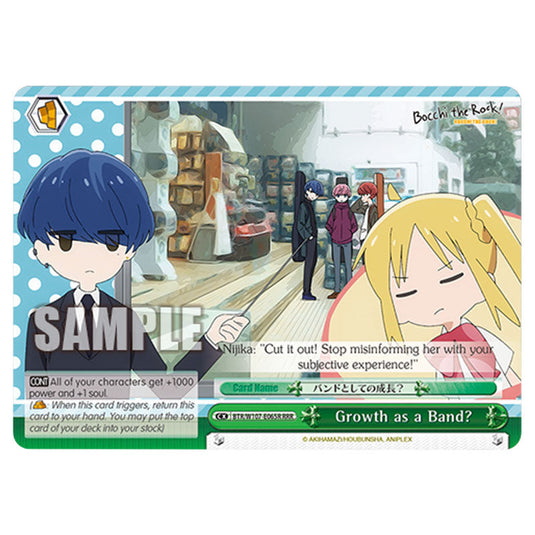 Growth as a Band? card from the Weiss Schwarz set Bocchi The Rock!
