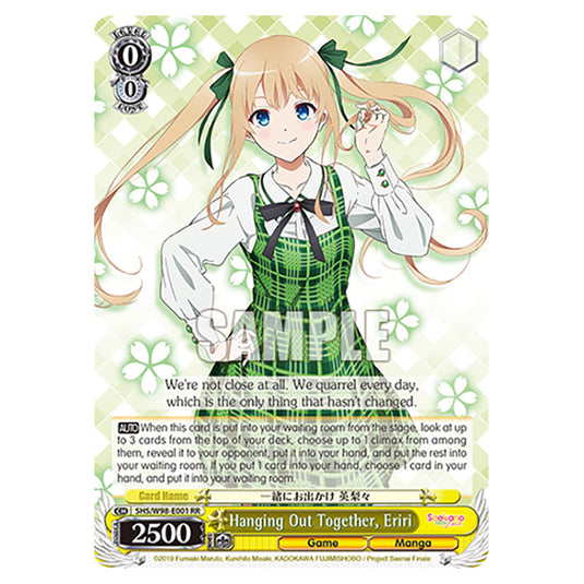 Weiss Schwarz - Saekano The Movie: Finale - Hanging Out Together, Eriri (RR) WSSC-SHS/W98-E001