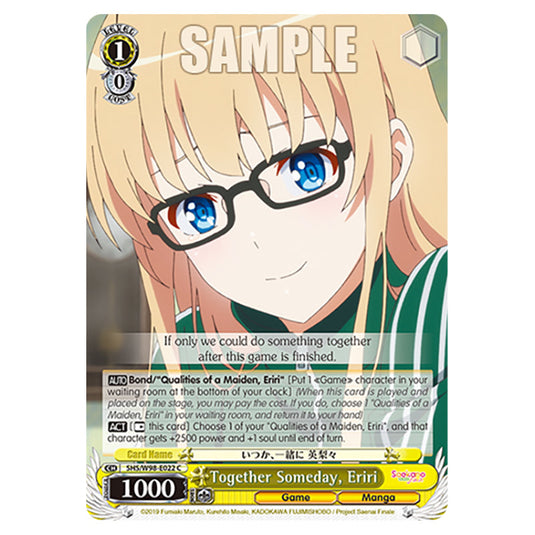 Weiss Schwarz - Saekano The Movie: Finale - Together Someday, Eriri (C) WSSC-SHS/W98-E022