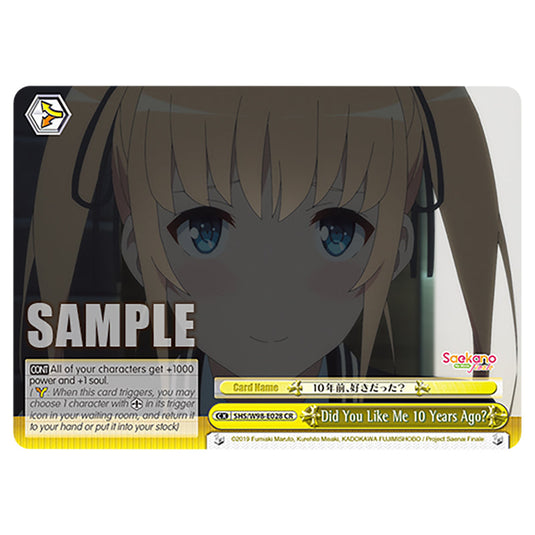 Weiss Schwarz - Saekano The Movie: Finale - Did You Like Me 10 Years Ago? (CR) WSSC-SHS/W98-E028