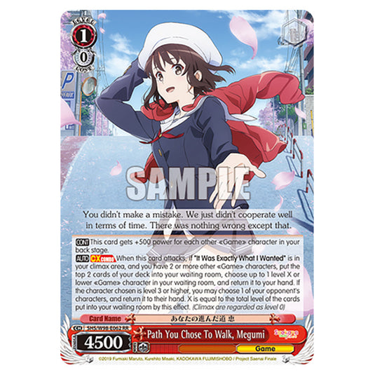Weiss Schwarz - Saekano The Movie: Finale - Path You Chose To Walk, Megumi (RR) WSSC-SHS/W98-E062