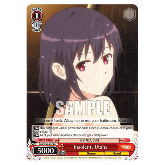 Weiss Schwarz - Saekano The Movie: Finale - Insolent, Utaha (U) WSSC-SHS/W98-E074