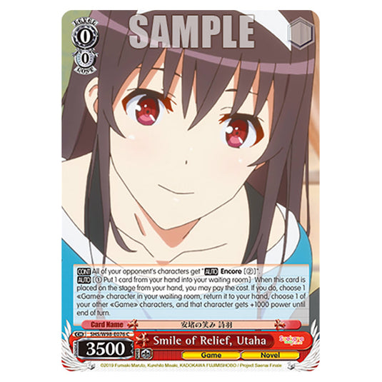 Weiss Schwarz - Saekano The Movie: Finale - Smile of Relief, Utaha (C) WSSC-SHS/W98-E076