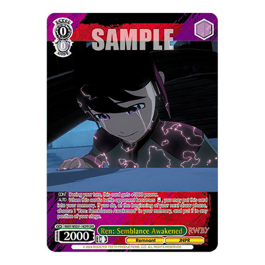 Ren: Semblance Awakened RWBY/WXE01-14OFR card from the Weiss Schwarz set RWBY Volume 4