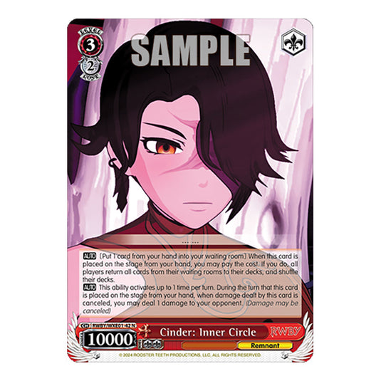 Cinder: Inner Circle RWBY/WXE01-42 card from the Weiss Schwarz set RWBY Volume 4