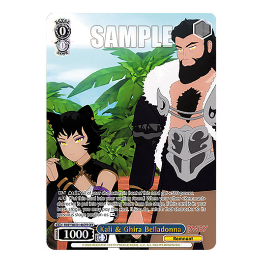 Kali & Ghira Belladonna RWBY/WXE01-46OFR card from the Weiss Schwarz set RWBY Volume 4
