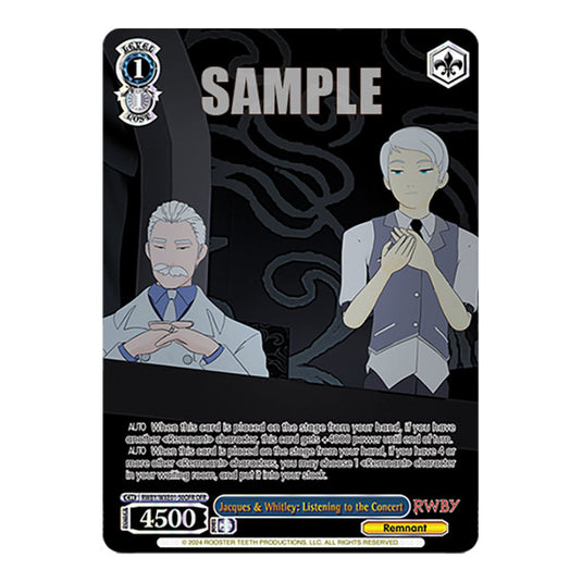 Jacques & Whitley: Listening to the Concert RWBY/WXE01-50OFR card from the Weiss Schwarz set RWBY Volume 4
