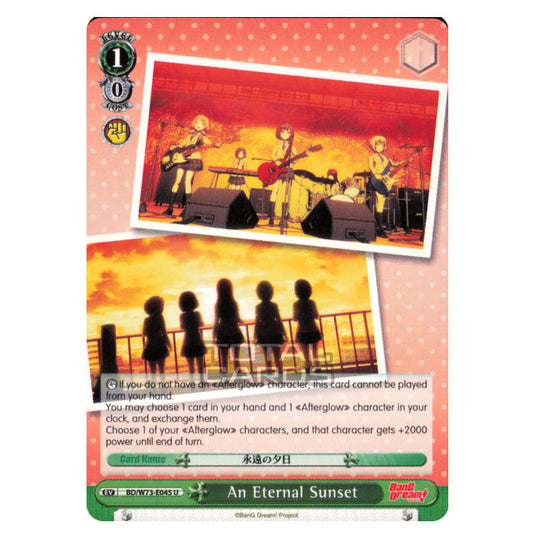 Weiss Schwarz - BanG Dream! Vol.2 - An Eternal Sunset (Uncommon) BD/W73-E045 U
