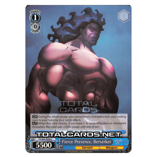 Weiss Schwarz - Fate/stay night (Heaven’s Feel) - Fierce Presence, Berserker (C) FS/S64-E096