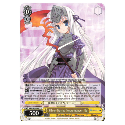 Weiss Schwarz - Fujimi Fantasia Bunko - Silver-Haired Necromancer, Eu (Rare) Fkz/W65-E003