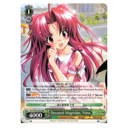 Weiss Schwarz - Fujimi Fantasia Bunko - Devoted Magician, Yuna (Double Rare) Fmr/W65-E024