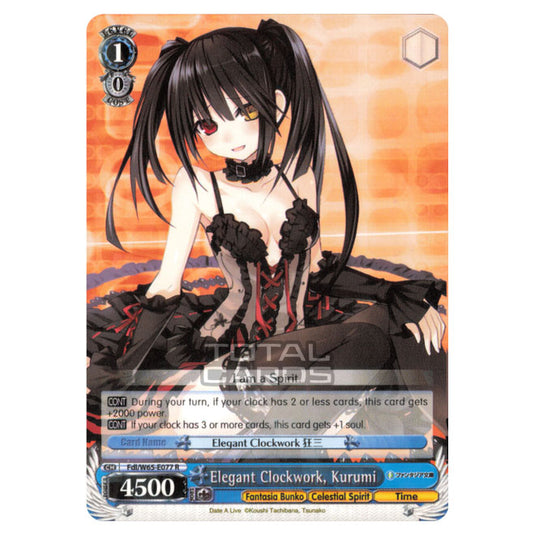 Weiss Schwarz - Fujimi Fantasia Bunko - Elegant Clockwork, Kurumi (Rare) Fdl/W65-E077