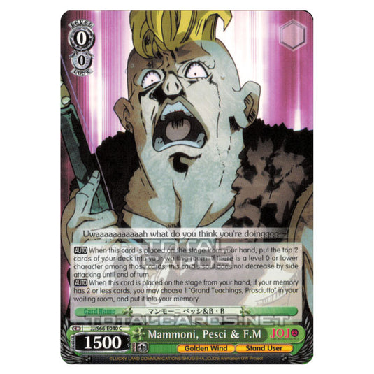 Weiss Schwarz - JoJo's Bizarre Adventure - Golden Wind - Mammoni, Pesci & F.M (Common) JJ/S66-E040