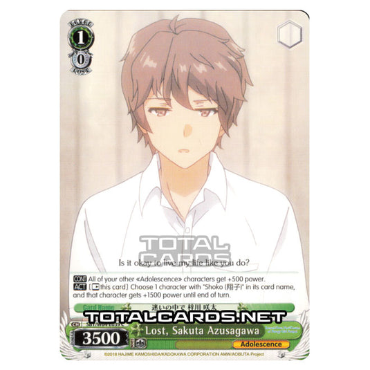 Weiss Schwarz - Rascal Does Not Dream of Bunny Girl Senpai - Lost, Sakuta Azusagawa (Common) SBY/W64-E039