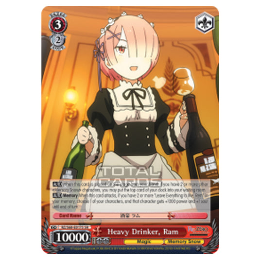 Weiss Schwarz - Re:ZERO - Starting Life in Another World - Memory Snow - Heavy Drinker, Ram (Super Rare) RZ/S68-E017S