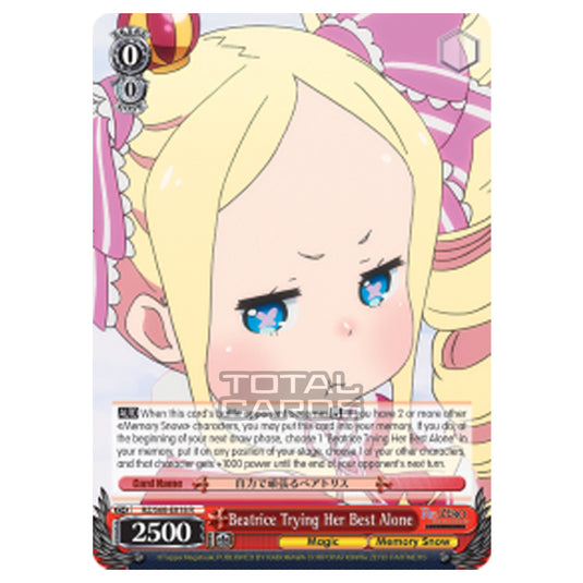 Weiss Schwarz - Re:ZERO - Starting Life in Another World - Memory Snow - Beatrice Trying Her Best Alone (Super Rare) RZ/S68-E018S