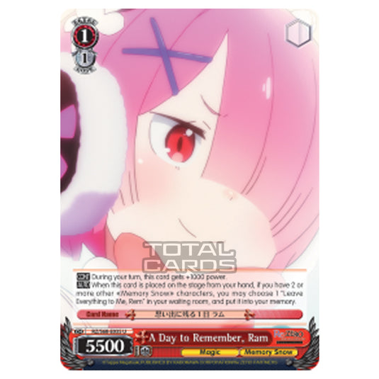 Weiss Schwarz - Re:ZERO - Starting Life in Another World - Memory Snow - A Day to Remember, Ram (Uncommon) RZ/S68-E035