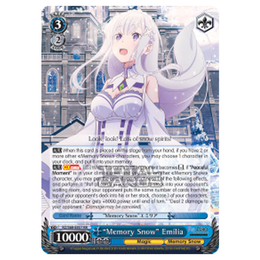 Weiss Schwarz - Re:ZERO - Starting Life in Another World - Memory Snow - "Memory Snow" Emilia (Double Rare) RZ/S68-E057