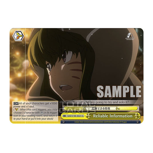 Weiss Schwarz - Sword Art Online - 10th Anniversary - Reliable Information (CC) SAO/S100-E023