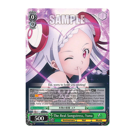 Weiss Schwarz - Sword Art Online - 10th Anniversary - The Real Songstress, Yuna (SR) SAO/S100-E035S