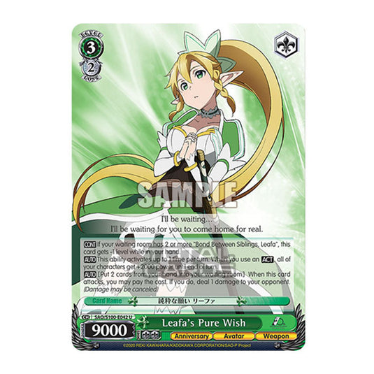 Weiss Schwarz - Sword Art Online - 10th Anniversary - Leafa's Pure Wish (U) SAO/S100-E042