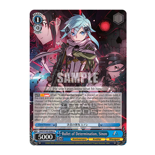 Weiss Schwarz - Sword Art Online - 10th Anniversary - Bullet of Determination, Sinon (U) SAO/S100-E086