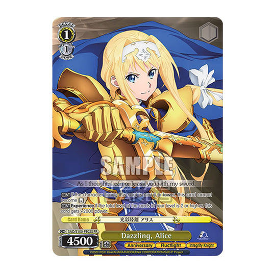 Weiss Schwarz - Sword Art Online - 10th Anniversary - Dazzling, Alice (PR) SAO/S100-PE02S