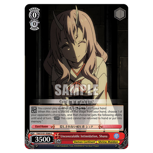 Weiss Schwarz - That Time I Got Reincarnated as a Slime Vol.3 - Unconcealable Intimidation, Shuna (C) TSK/S101-E066