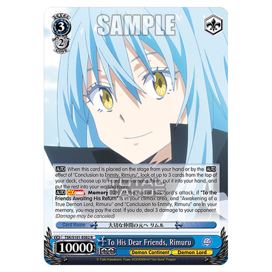 Weiss Schwarz - That Time I Got Reincarnated as a Slime Vol.3 - To His Dear Friends, Rimuru (R) TSK/S101-E082