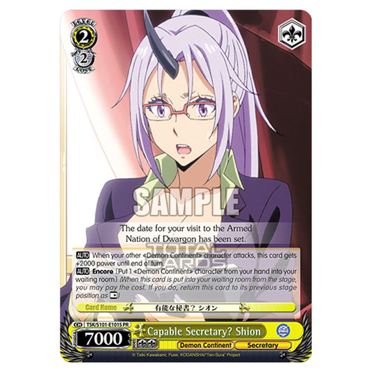 Weiss Schwarz - That Time I Got Reincarnated as a Slime Vol.3 - Capable Secretary? Shion (PR) TSK/S101-E101S