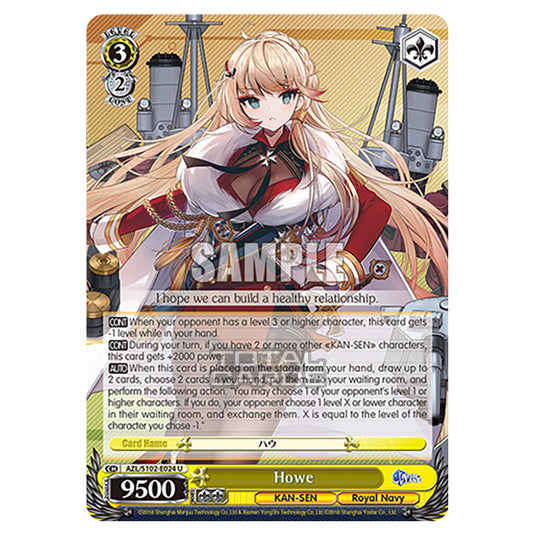 Weiss Schwarz - Azur Lane - Howe (U) AZL/S102-E024
